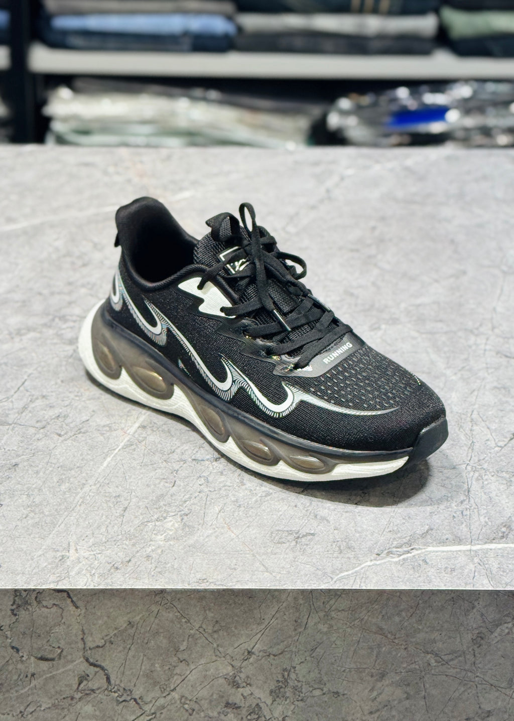 FA 8010 BLACK IMPOTED SPORTS SHOES