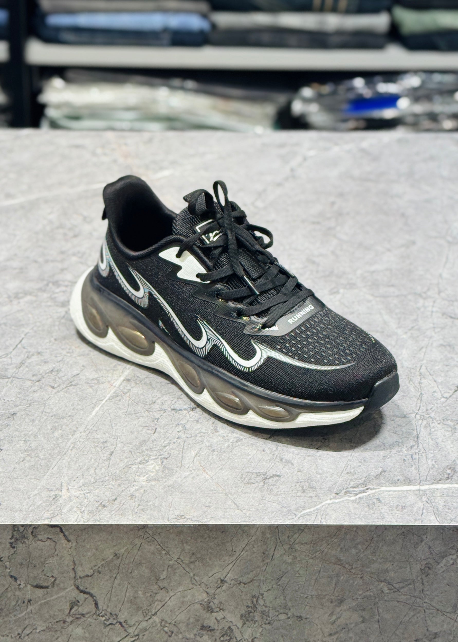 FA 8010 BLACK IMPOTED SPORTS SHOES