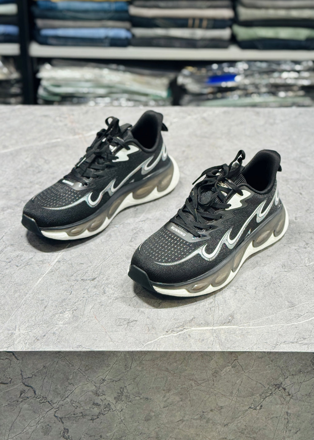 FA 8010 BLACK IMPOTED SPORTS SHOES