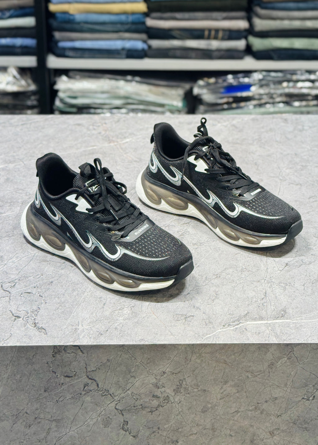 FA 8010 BLACK IMPOTED SPORTS SHOES