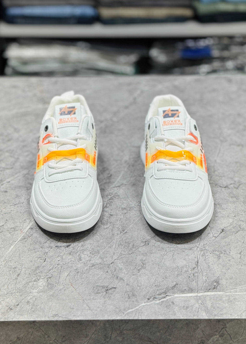 FA BA97 WHITE ORANGE SNEAKERS