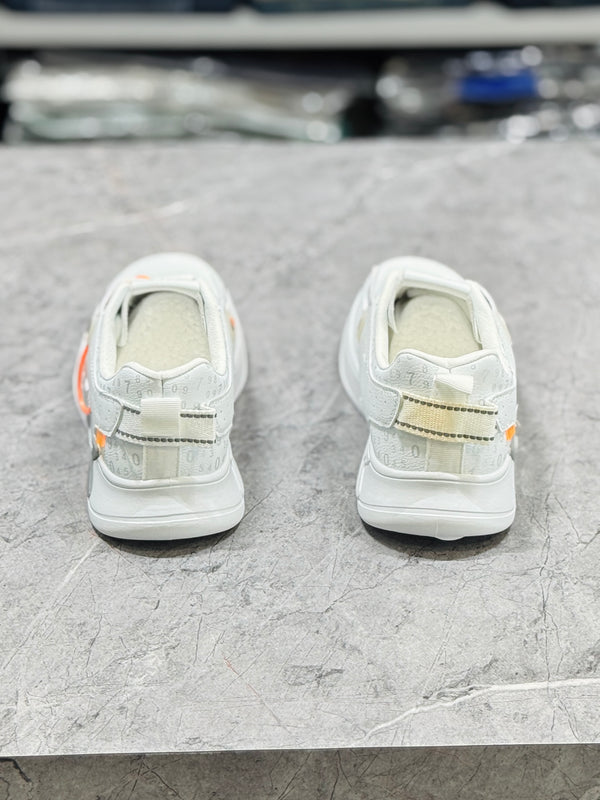 FA BA97 WHITE ORANGE SNEAKERS