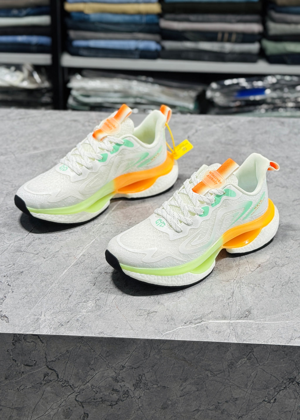 FA WK23002 WHITE GREEN ORANGE IMPOTED SHOES