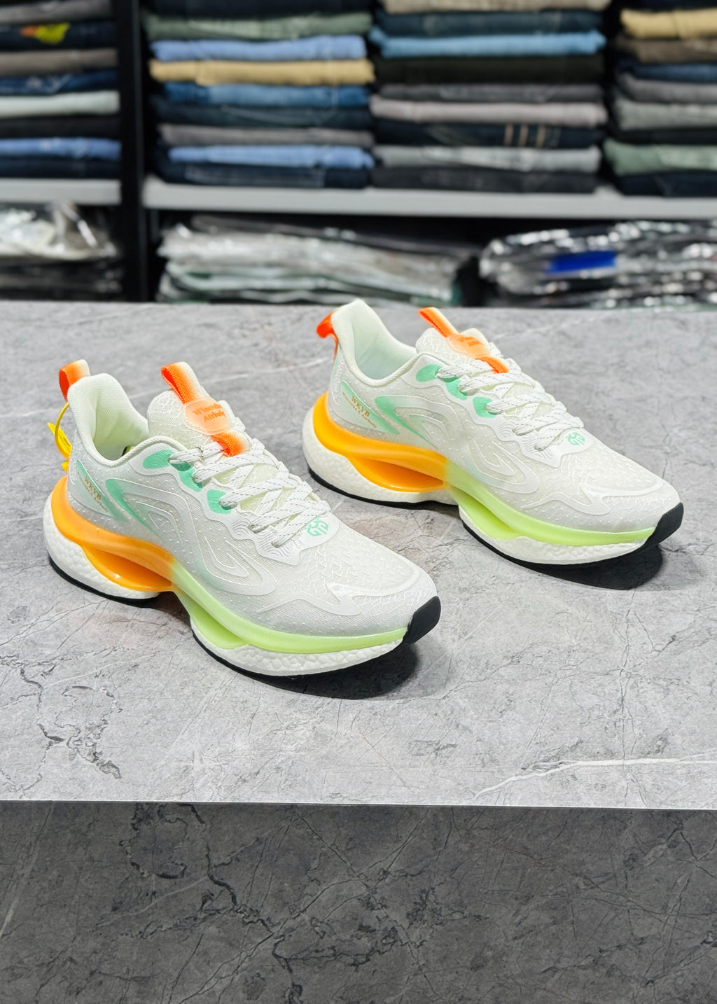FA WK23002 WHITE GREEN ORANGE IMPOTED SHOES