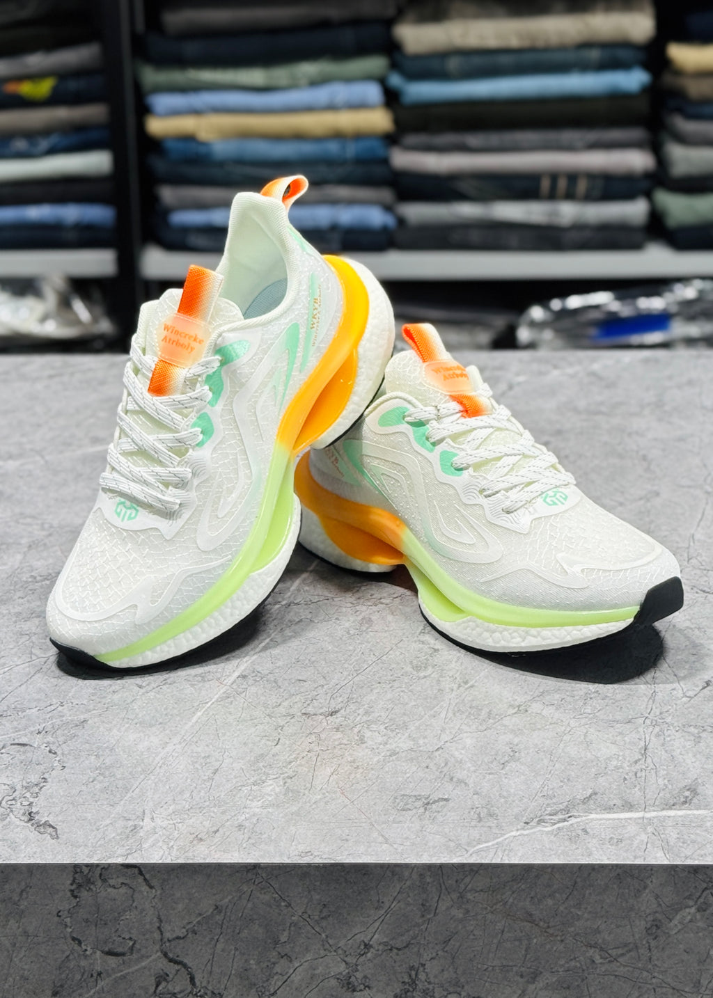 FA WK23002 WHITE GREEN ORANGE IMPOTED SHOES