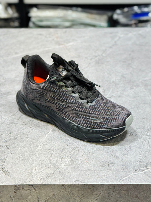 F&D 2222 D.GRY/BLK COMFORT SHOES