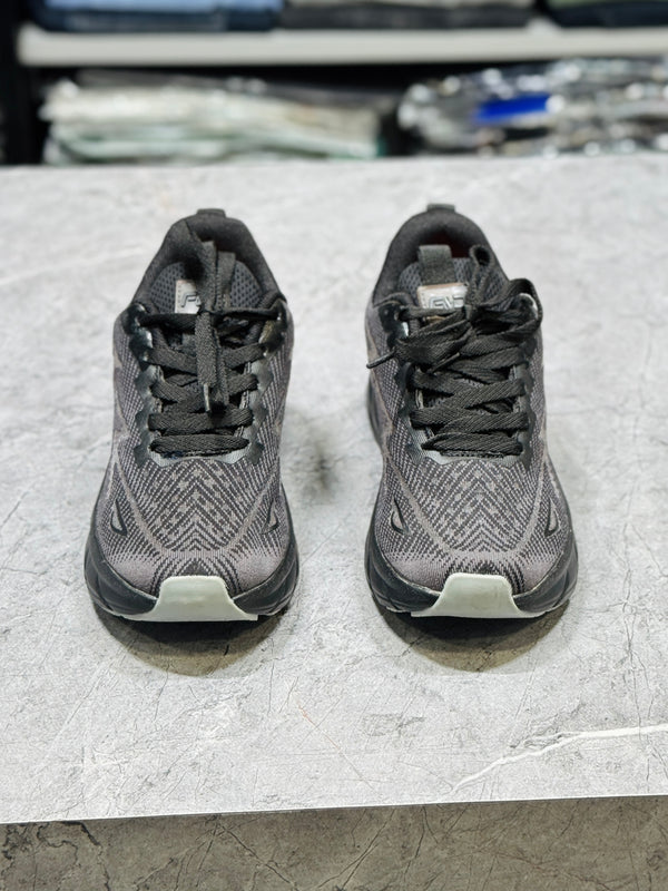 F&D 2222 D.GRY/BLK COMFORT SHOES