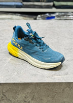 F&D 2222 T.BLUE/YELLOW COMFORT SHOES