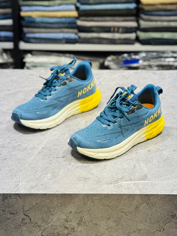 F&D 2222 T.BLUE/YELLOW COMFORT SHOES