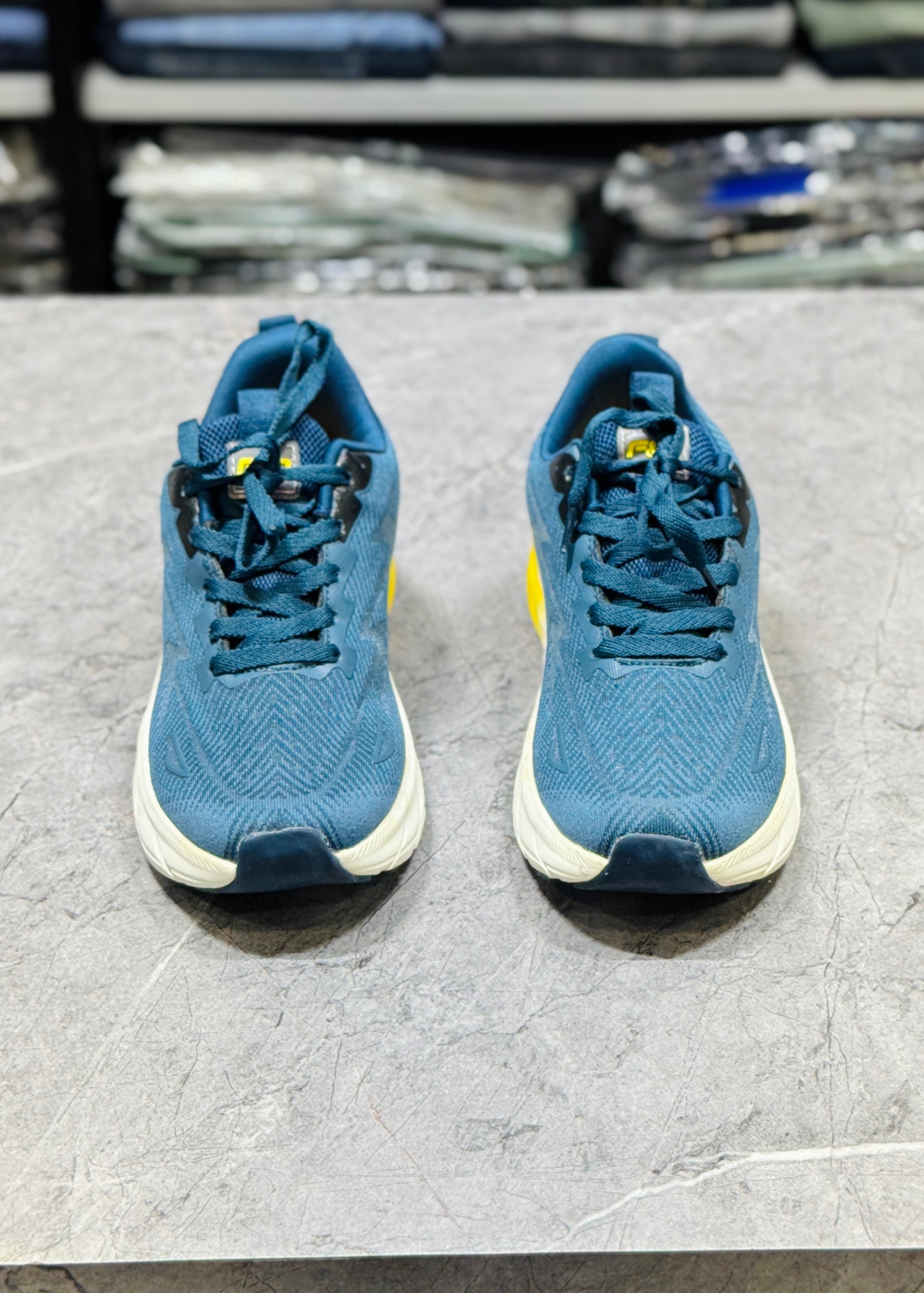 F&D 2222 T.BLUE/YELLOW COMFORT SHOES
