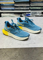 F&D 2222 T.BLUE/YELLOW COMFORT SHOES