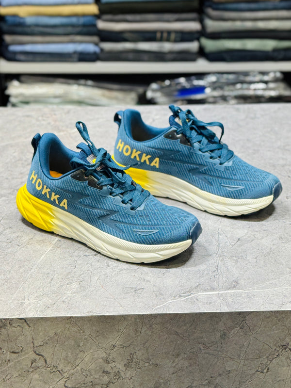 F&D 2222 T.BLUE/YELLOW COMFORT SHOES