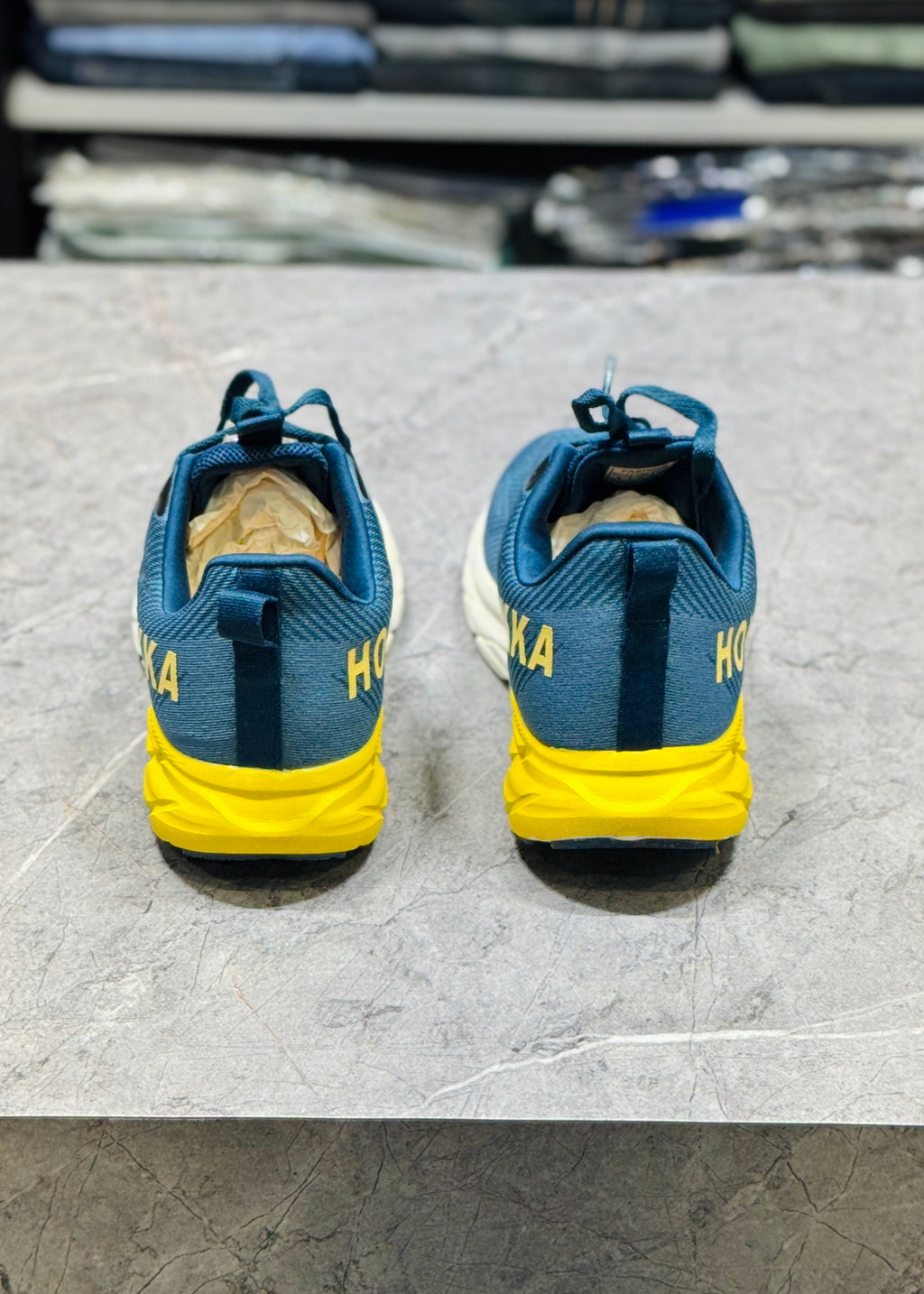 F&D 2222 T.BLUE/YELLOW COMFORT SHOES