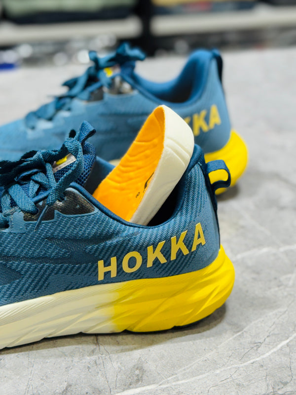 F&D 2222 T.BLUE/YELLOW COMFORT SHOES