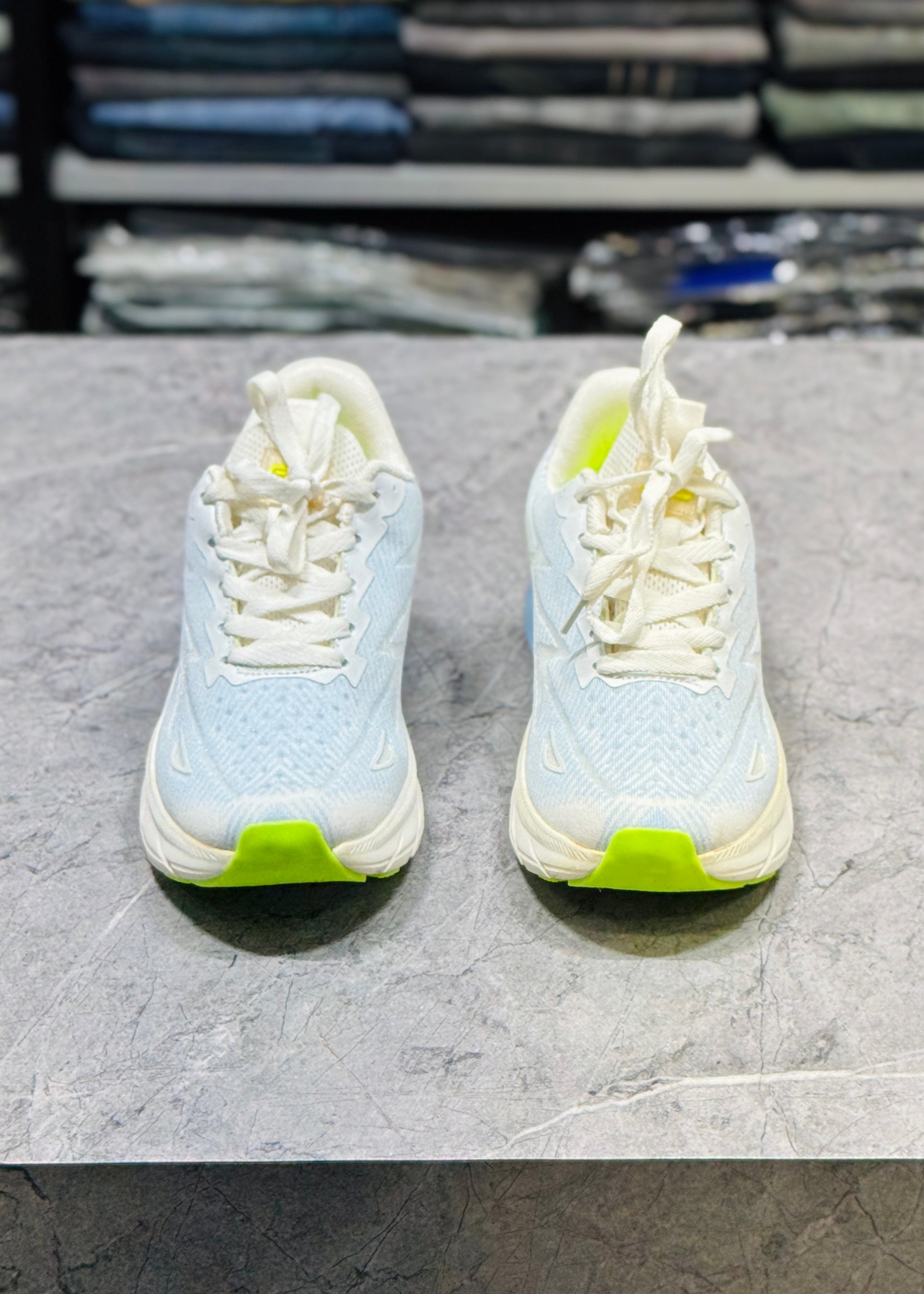 F&D 2222 WHT/ST.GREY/P.GRN COMFORT SHOES