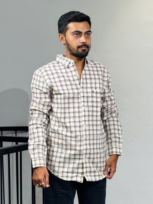 GNT-C1112 CLASSIC LOOK BROWN SHIRT