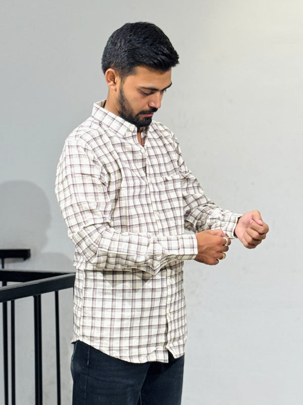 GNT-C1112 CLASSIC LOOK BROWN SHIRT