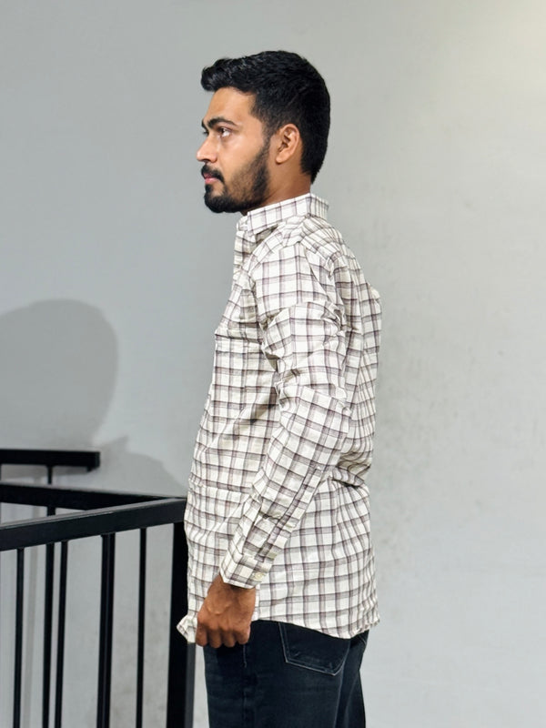 GNT-C1112 CLASSIC LOOK BROWN SHIRT