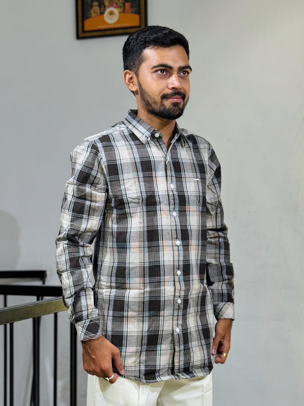 GLR-CH-2609 CLASSIC LOOK BROWN SHIRT