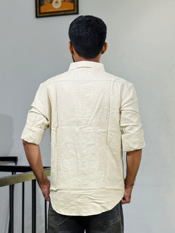 JW-26284 CREEAM EMBROIDERY SHIRT