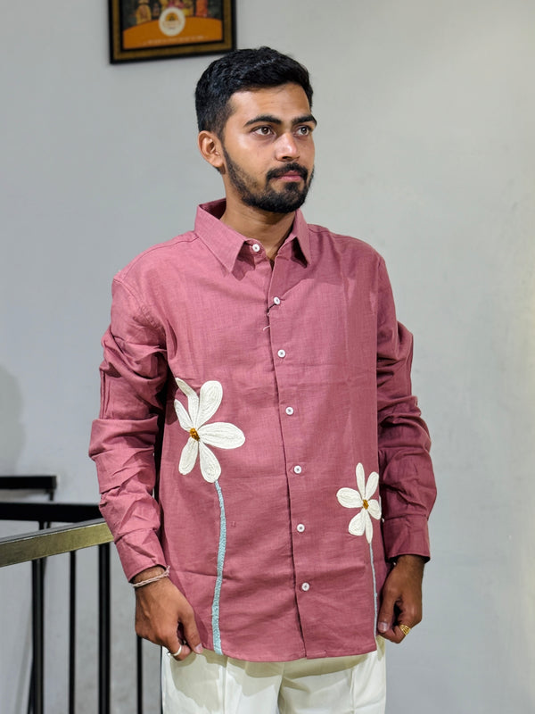 JW-26284 PINK EMBROIDERY SHIRT