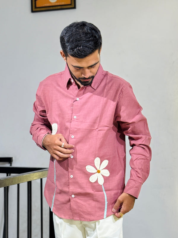JW-26284 PINK EMBROIDERY SHIRT