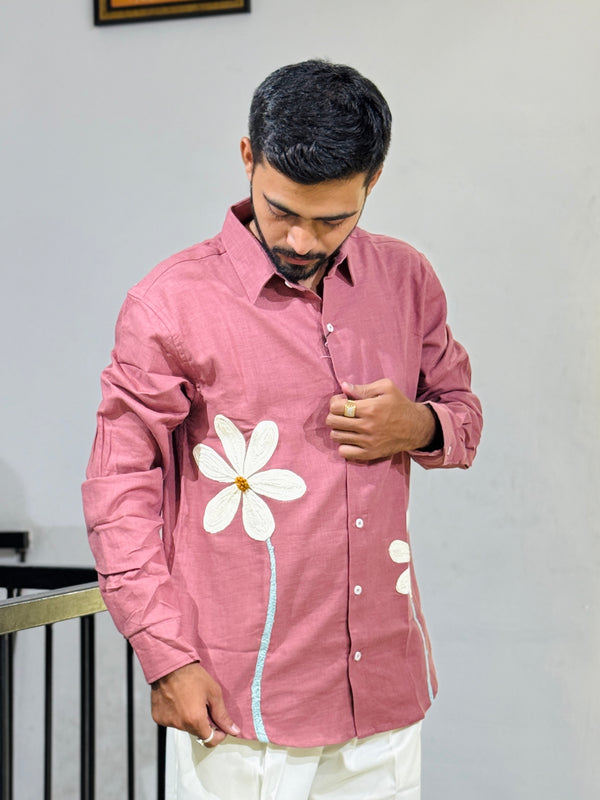 JW-26284 PINK EMBROIDERY SHIRT