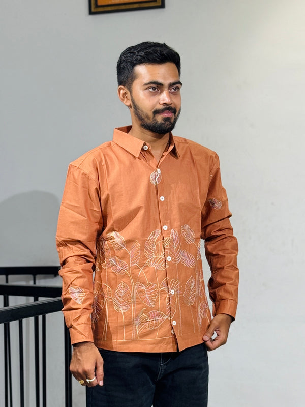 OB-748A SUNSET GLOW ORANGE LILAN SHIRT