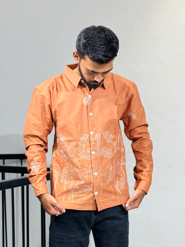 OB-748A SUNSET GLOW ORANGE LILAN SHIRT