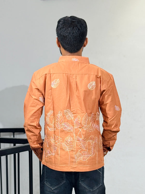 OB-748A SUNSET GLOW ORANGE LILAN SHIRT