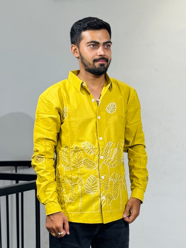 OB-748A SUNSET GLOW YELLOW LILAN SHIRT