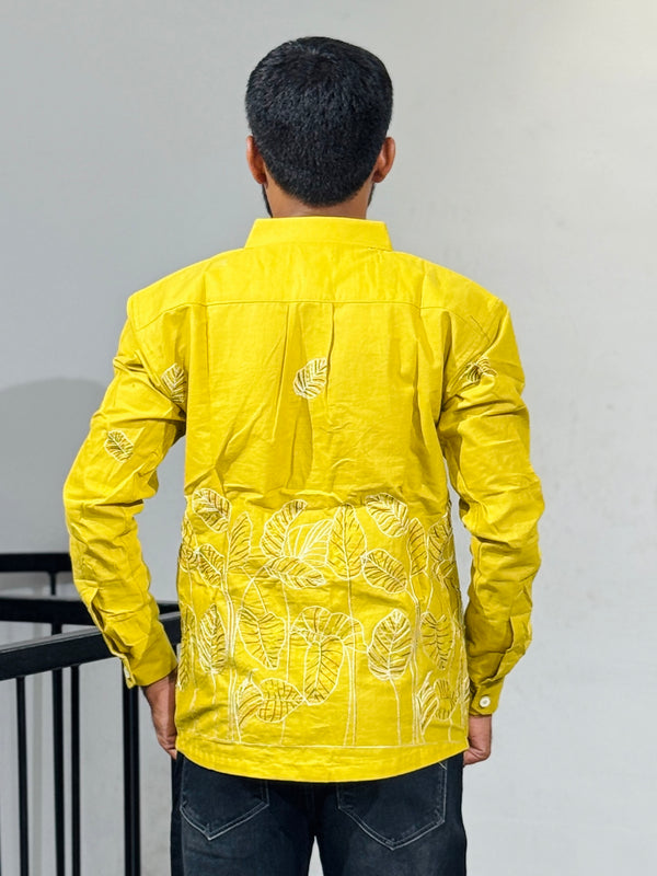 OB-748A SUNSET GLOW YELLOW LILAN SHIRT