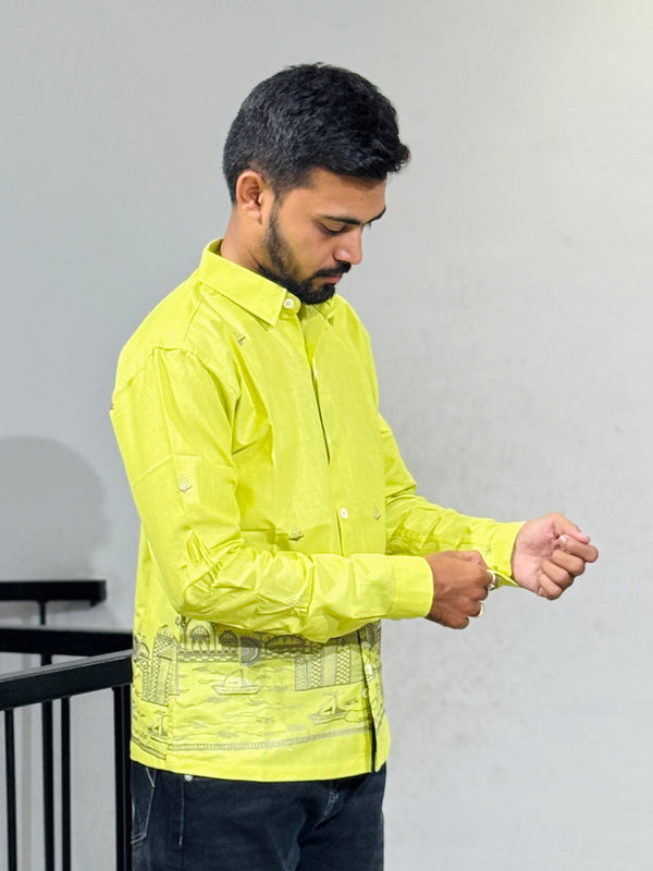 OB-749 PEROT GREEN BREEZE LILAN  SHIRT