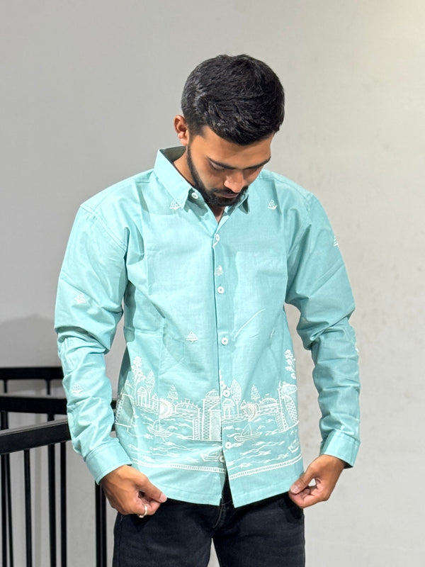 OB-749 SKY BLUE BREEZE LILAN  SHIRT