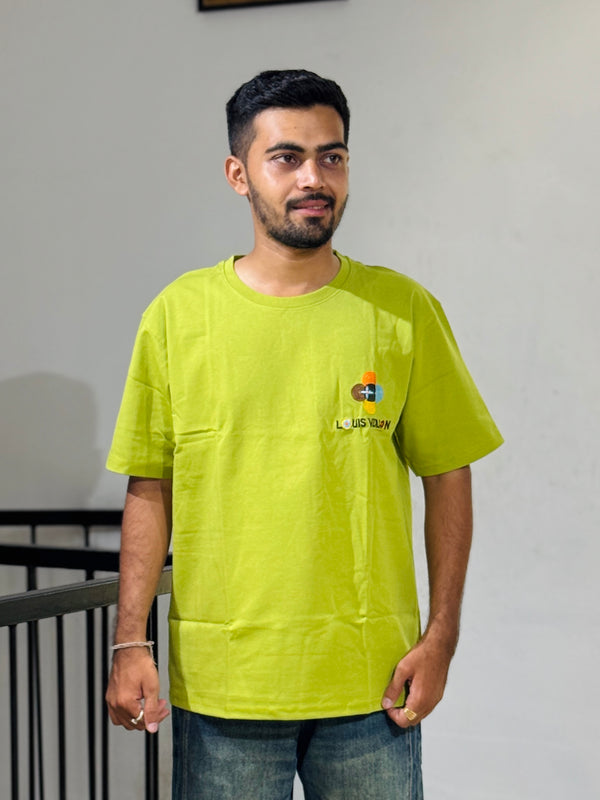 ORC 001 Perot Green Oversized Down Shoulder T-Shirt