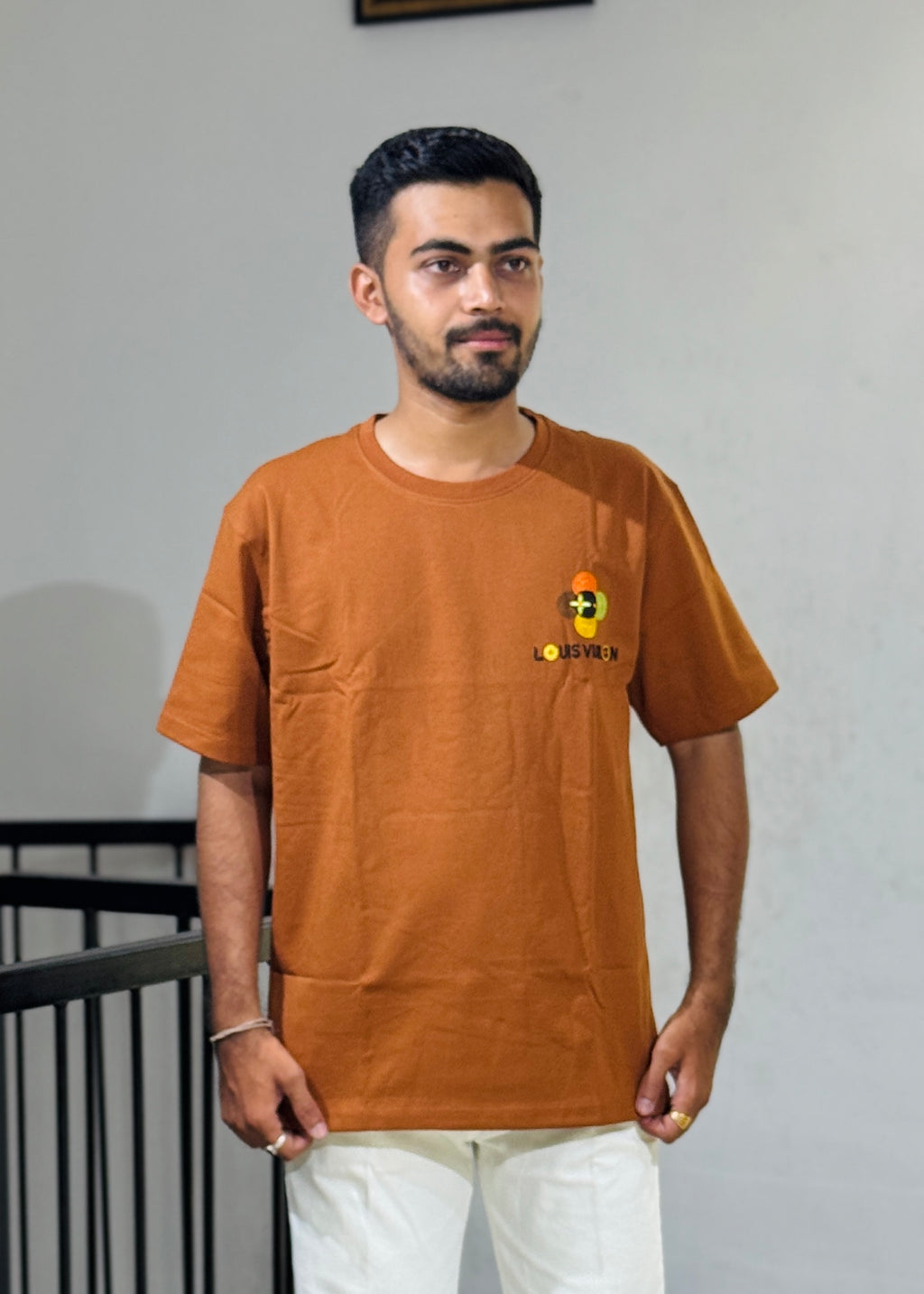 ORC 001 Rust Oversized Down Shoulder T-Shirt