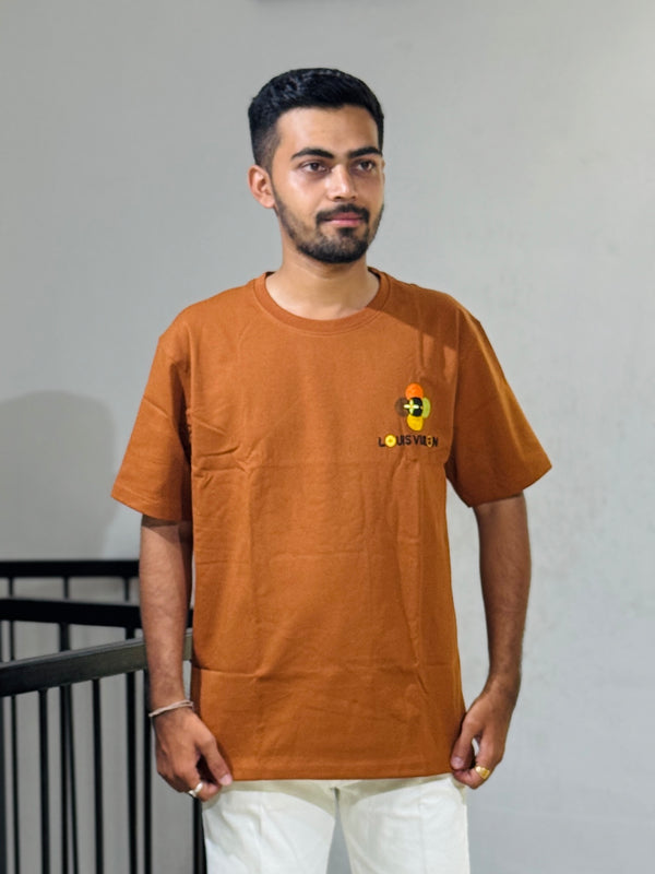 ORC 001 Rust Oversized Down Shoulder T-Shirt