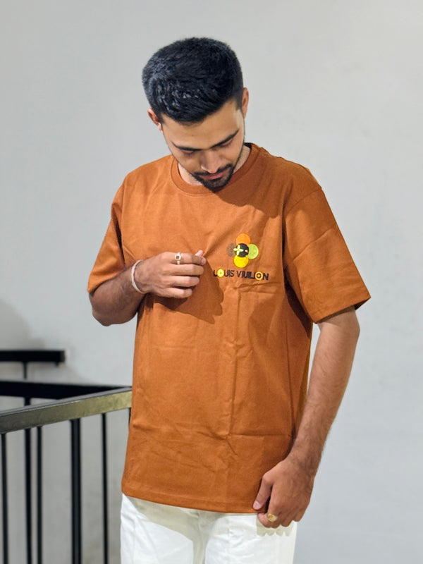 ORC 001 Rust Oversized Down Shoulder T-Shirt