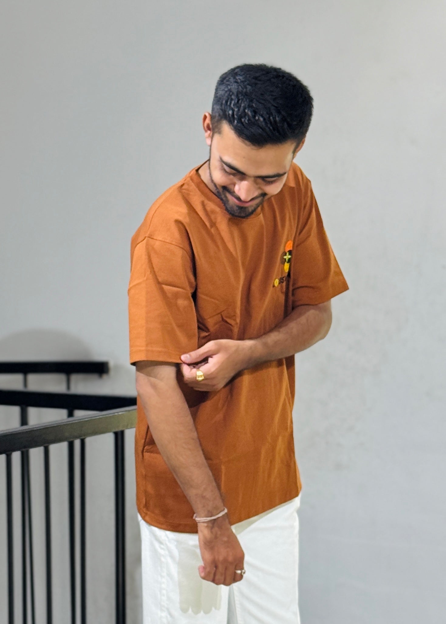 ORC 001 Rust Oversized Down Shoulder T-Shirt
