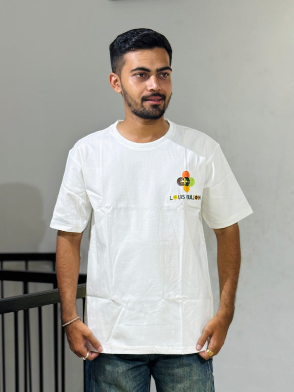 ORC 001 White Oversized Down Shoulder T-Shirt