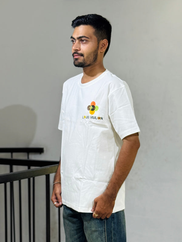 ORC 001 White Oversized Down Shoulder T-Shirt