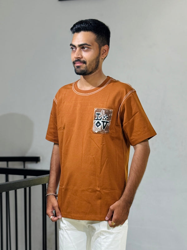 ORC 002 Rust Oversized Down Shoulder T-Shirt