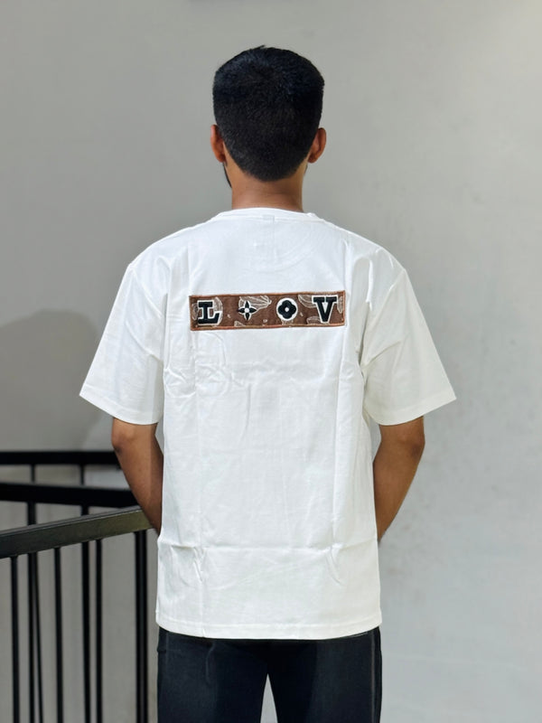 ORC 002 White Oversized Down Shoulder T-Shirt