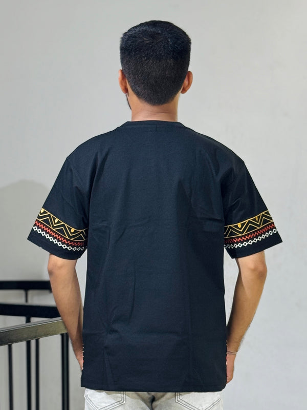 ORC 004 Black Embroidery Oversized T-Shirt