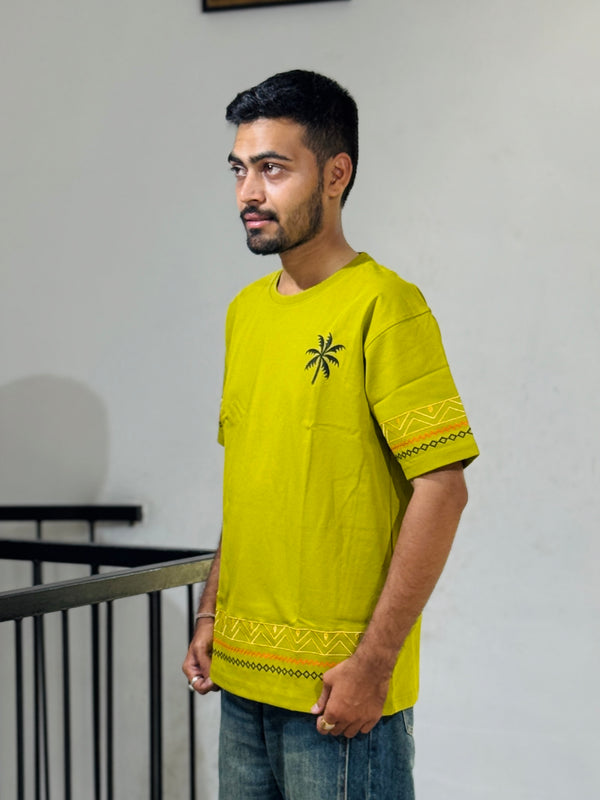 ORC 004 Perot Green Embroidery Oversized T-Shirt