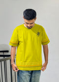 ORC 004 Perot Green Embroidery Oversized T-Shirt