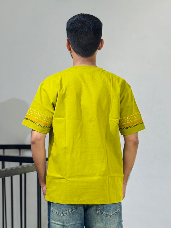ORC 004 Perot Green Embroidery Oversized T-Shirt