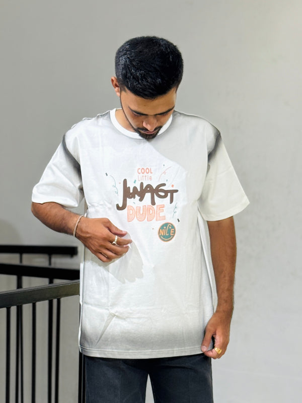 ORC 005 White Oversized Down Shoulder T-Shirt