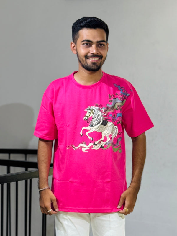 ORC 006 Horse Pink Oversized T-Shirt