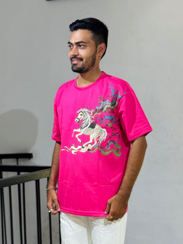 ORC 006 Horse Pink Oversized T-Shirt